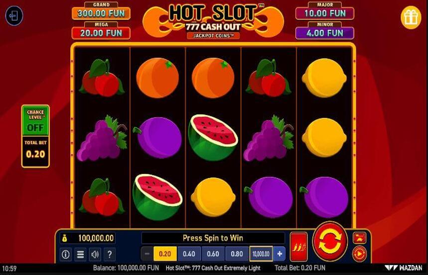 Hot Slot 777 Cash Out Extremely Light