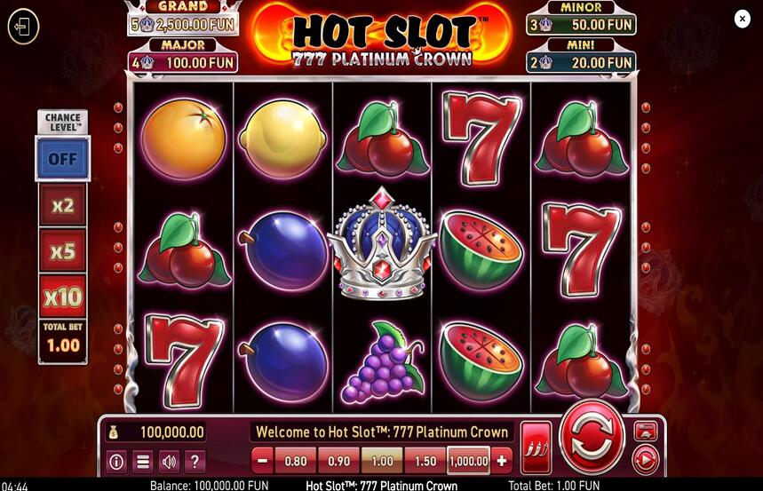 Hot Slot 777 Platinum Crown