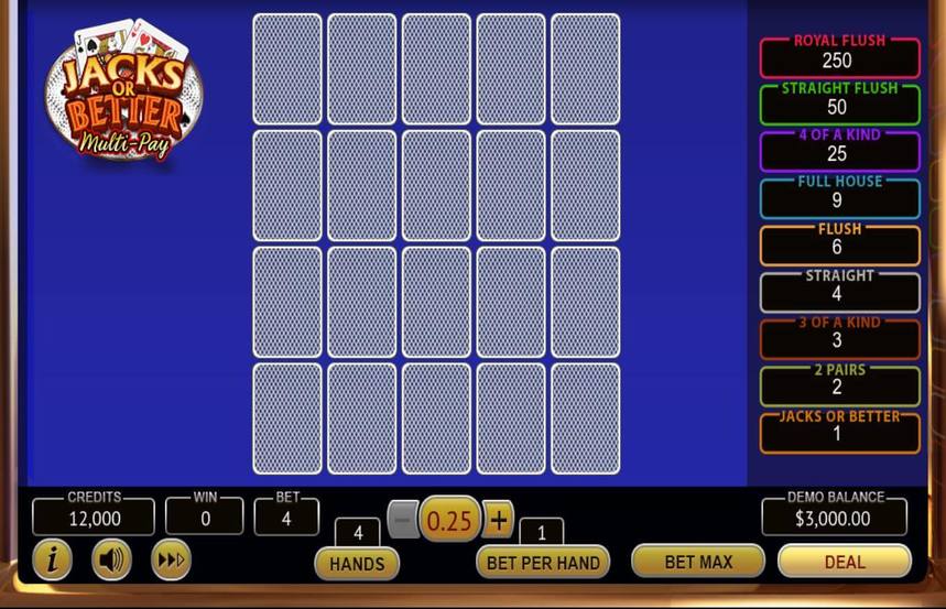 Jacks or Better Multi Pay