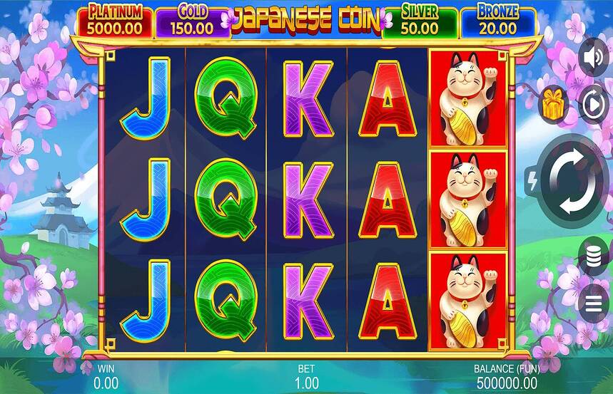 Japanese Coin Hold The Spin