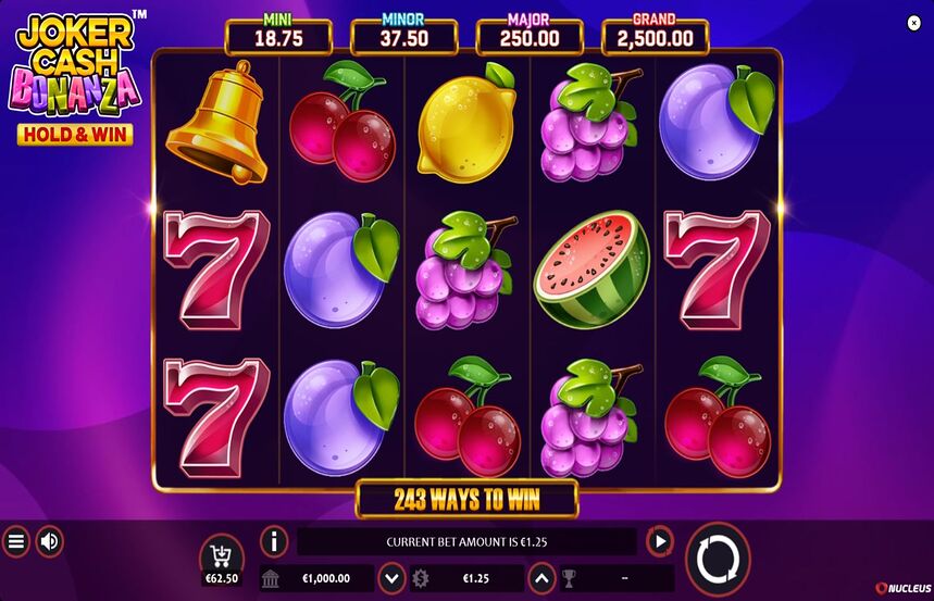 Joker Cash Bonanza Hold and Win