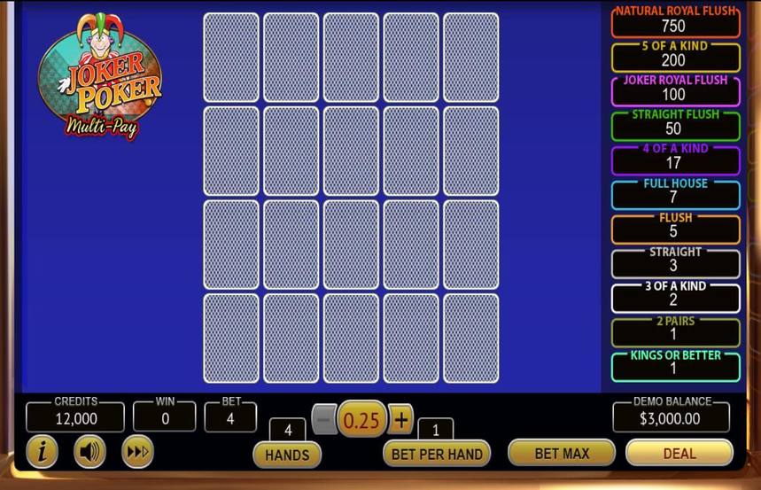 Joker Poker Multi Pay