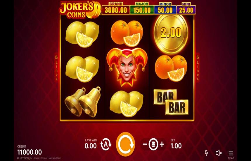 Jokers Coins Hold and Win