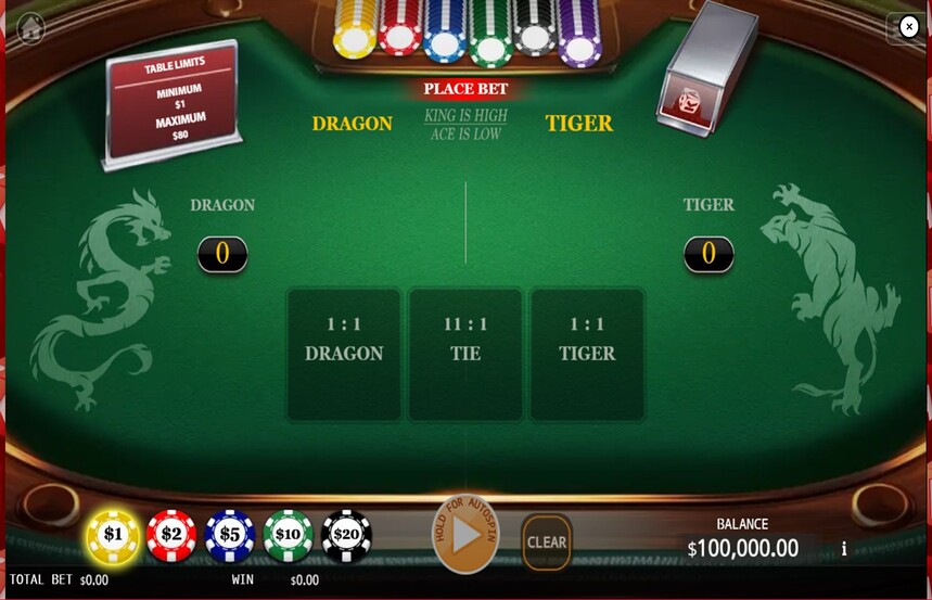 KA Gaming Dragon Tiger
