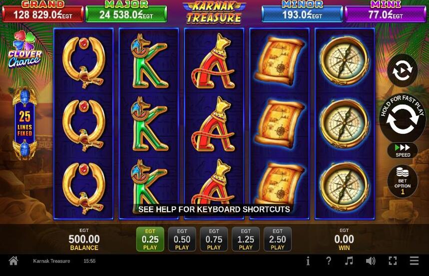 Karnak Treasure Clover Chance
