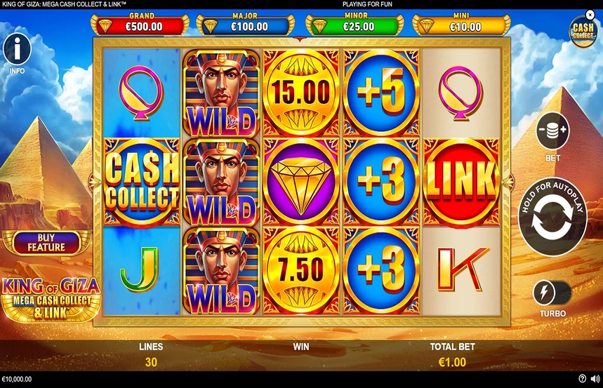 King of Giza Mega Cash Collect and Link