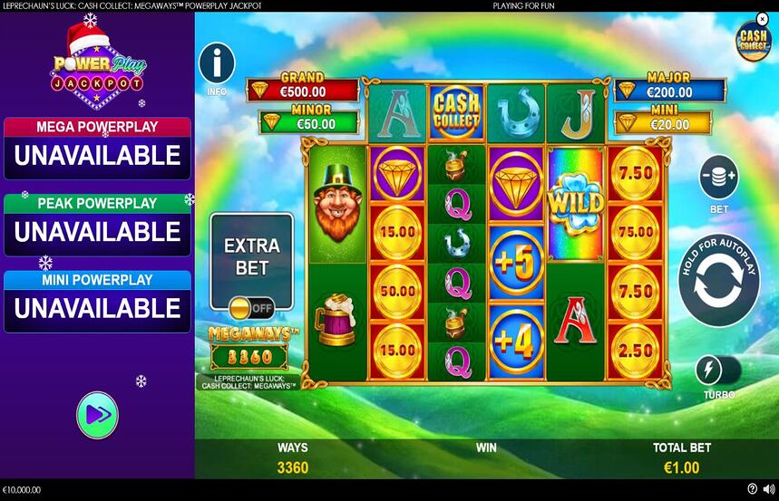 Leprechauns Luck Cash Collect Megaways PowerPlay Jackpot