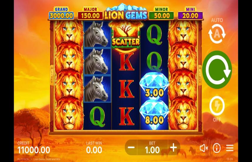 Lion Gems Hold and Win