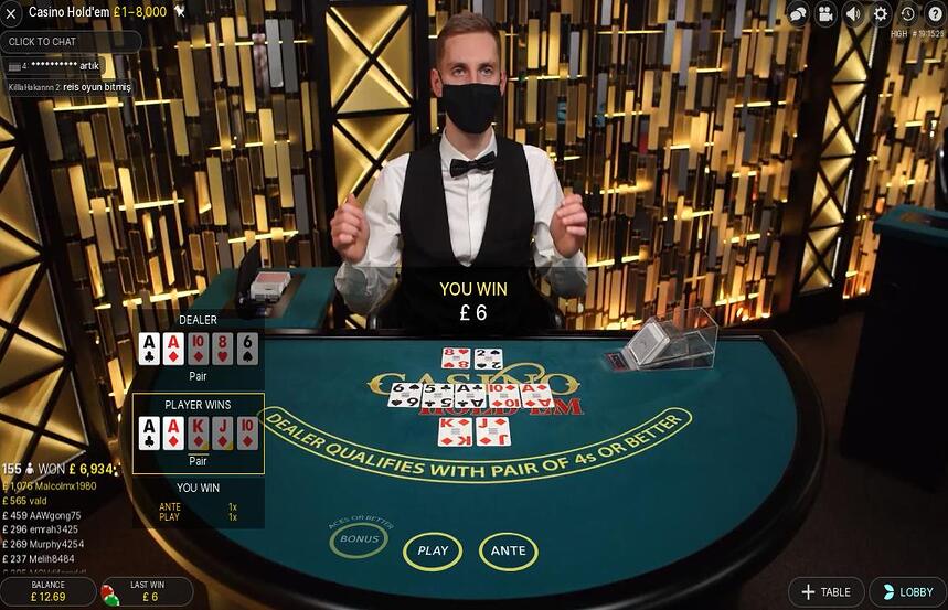 Live Casino Holdem