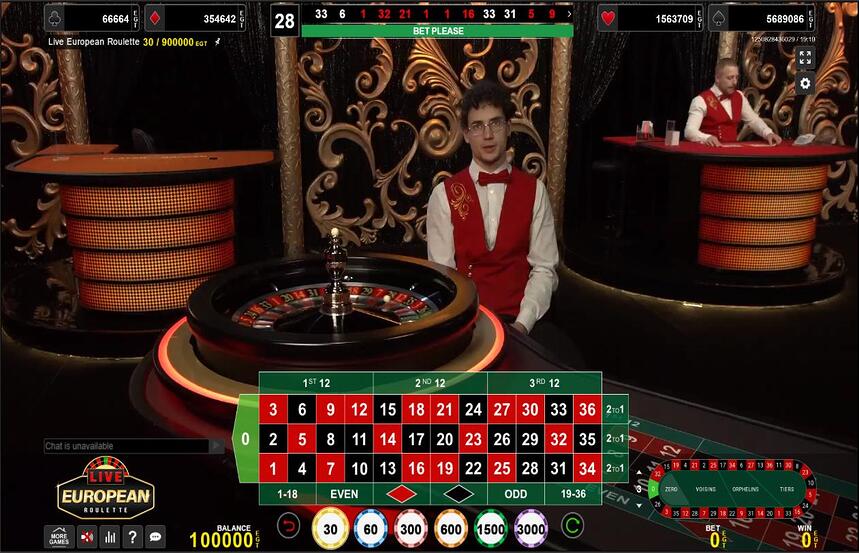 Live European Roulette