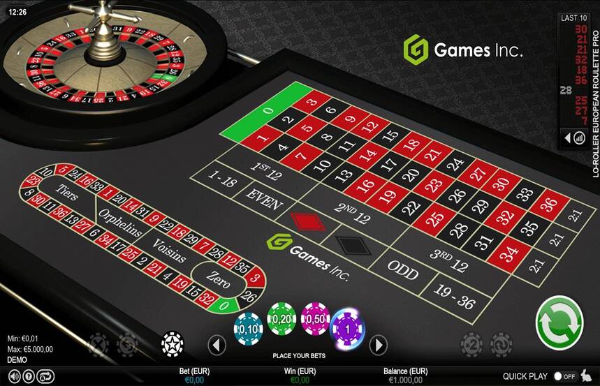 Lo Roller European Roulette Pro
