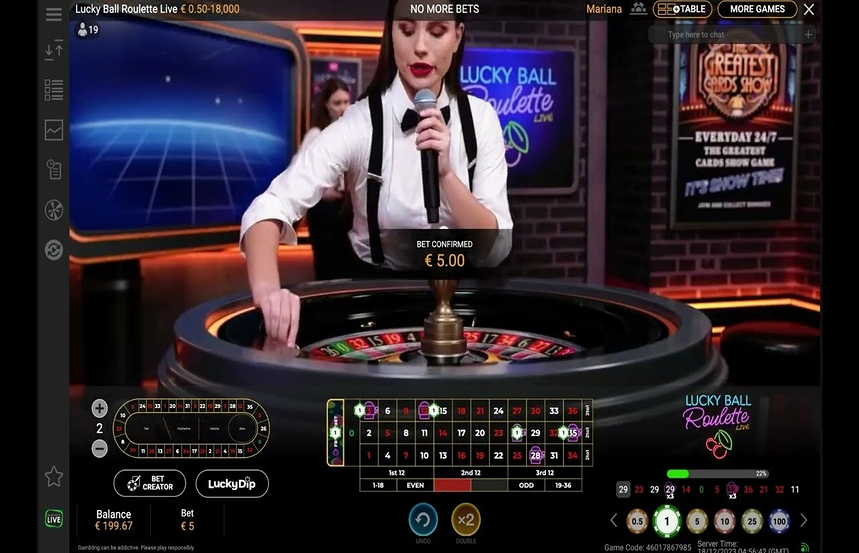 Lucky Ball Roulette Live