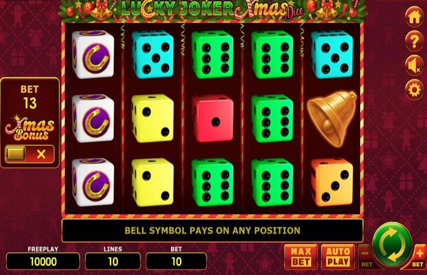 Lucky Joker Xmas Dice