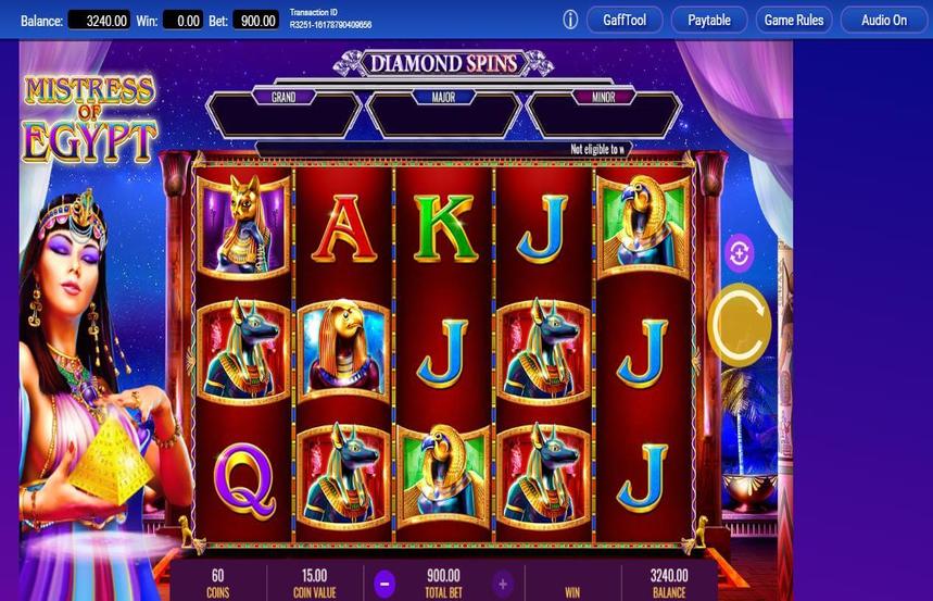 Mistress of Egypt Diamond Spins