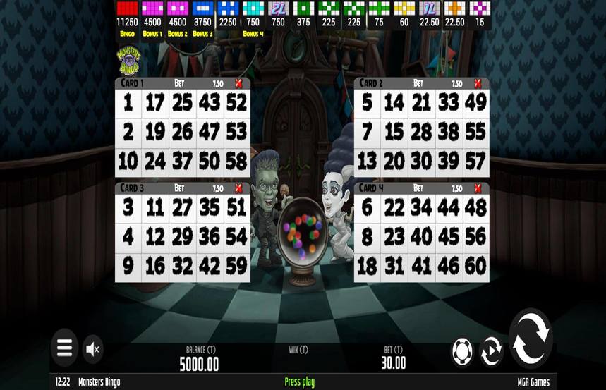 Monsters Bingo