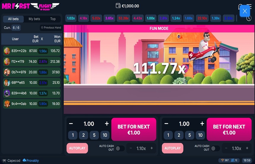 Mr First Flight of Riches
