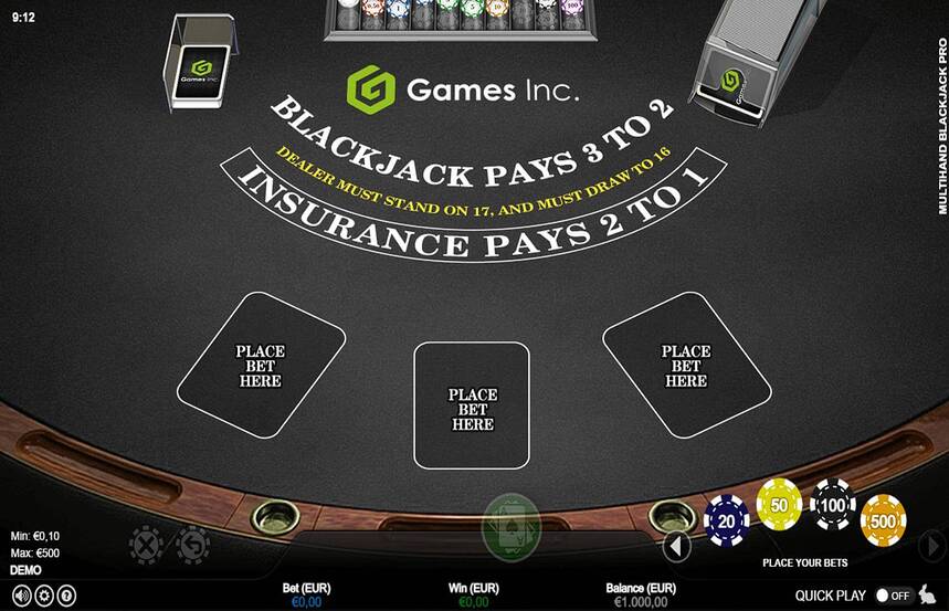 Multihand Blackjack Pro