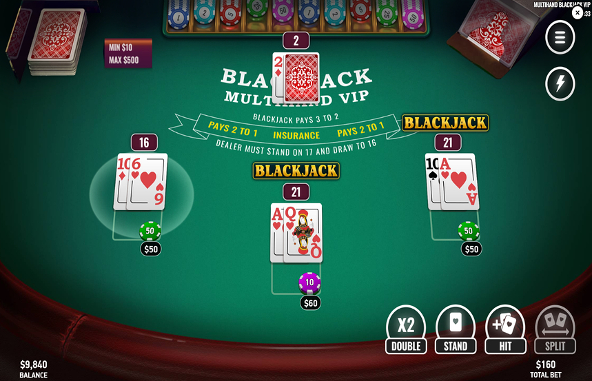 Multihand Blackjack VIP