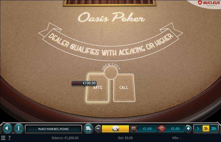 Nucleus Gaming Oasis Poker