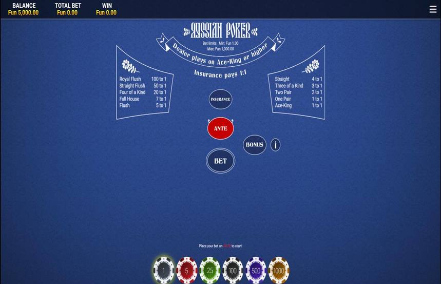 OneTouch Russian Poker