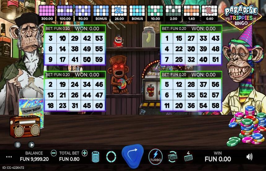Paradise Trippies Bingo