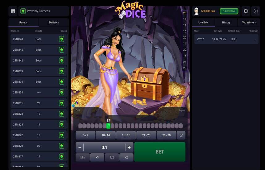 Pascal Magic Dice