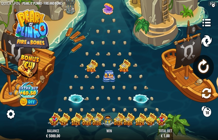 Pearl O Plinko Fire and Bones