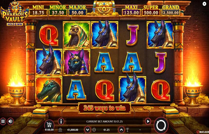 Pharaohs Vault Hold and Win