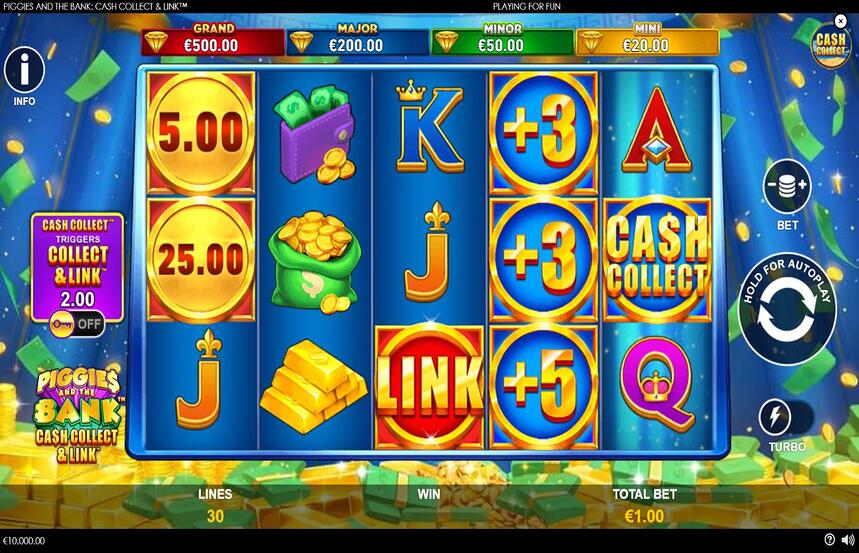 Piggies and the Bank Cash Collect and Link