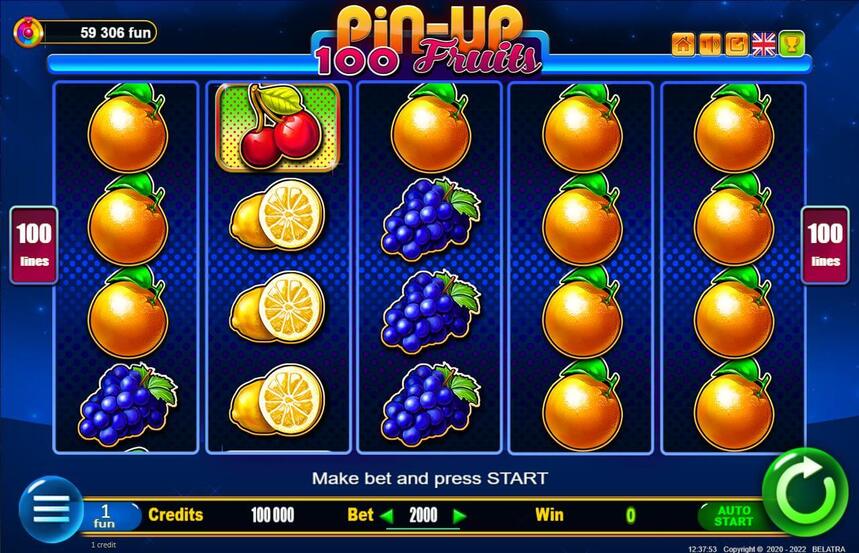 Pin Up 100 Fruits
