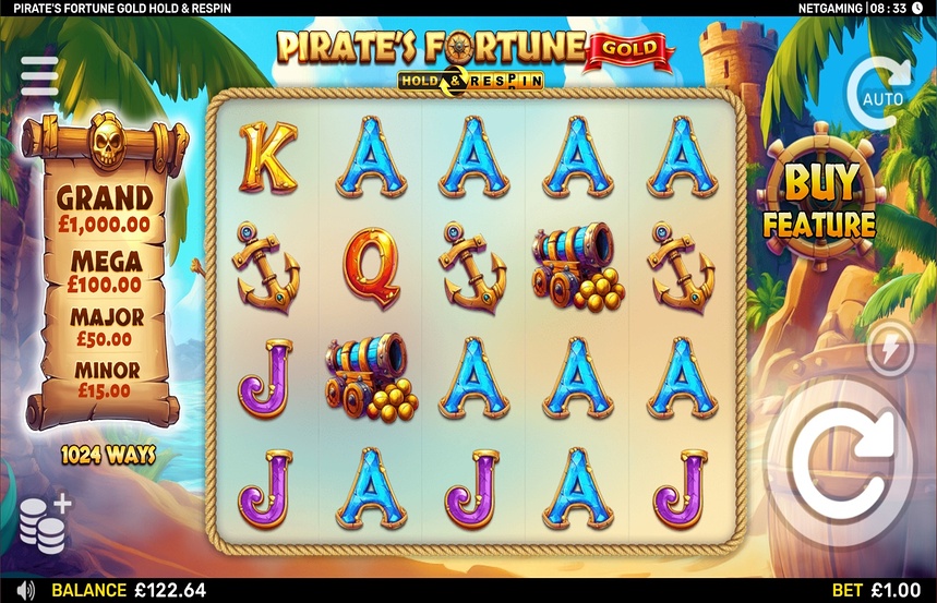 Pirates Fortune Gold Hold and Respin