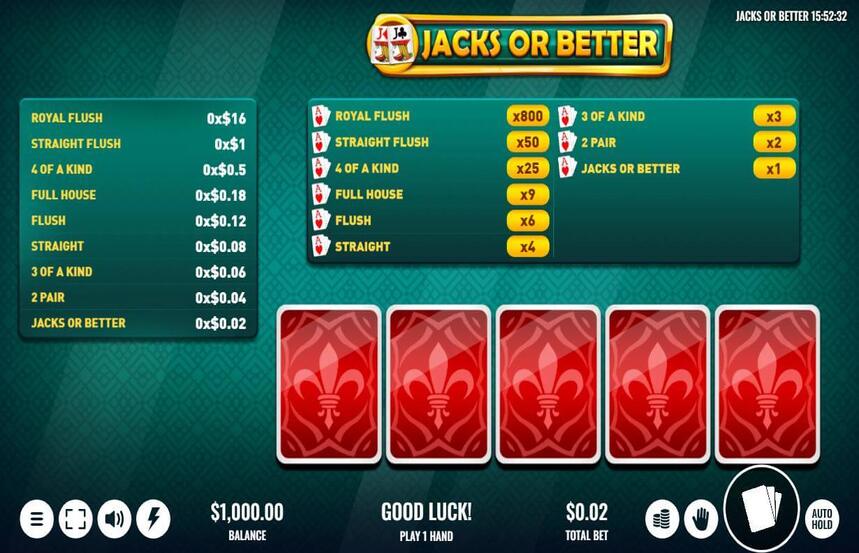 Platipus Gaming Jacks or Better