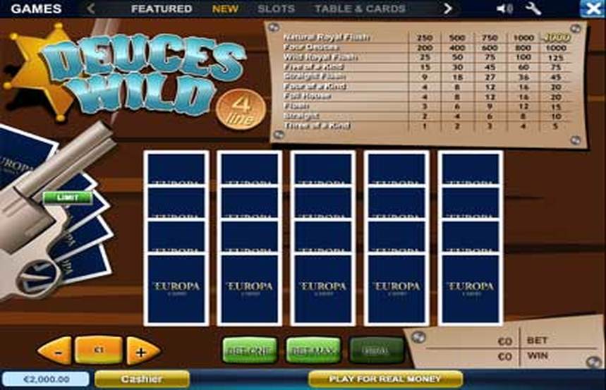Playtech 4 Line Deuces Wild