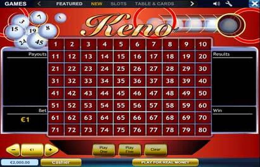 Playtech Keno
