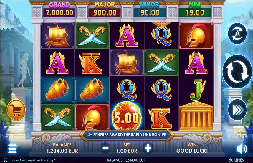 Pompeii Gold Rapid Link Bonus Buy