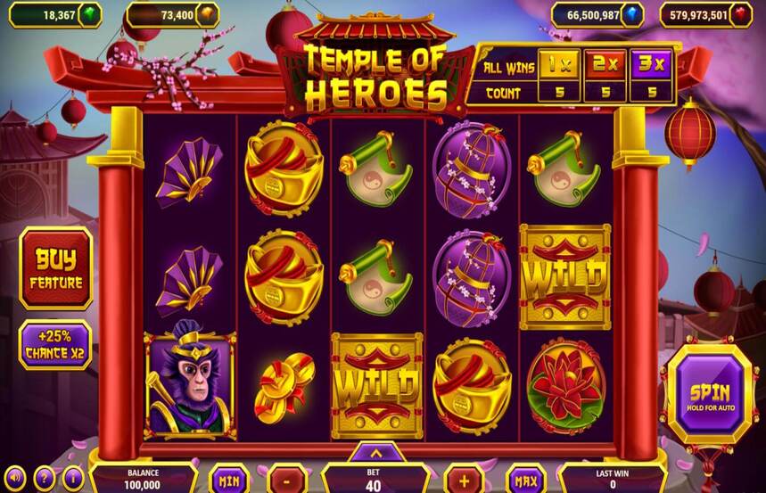 PopOK Gaming Temple of Heroes