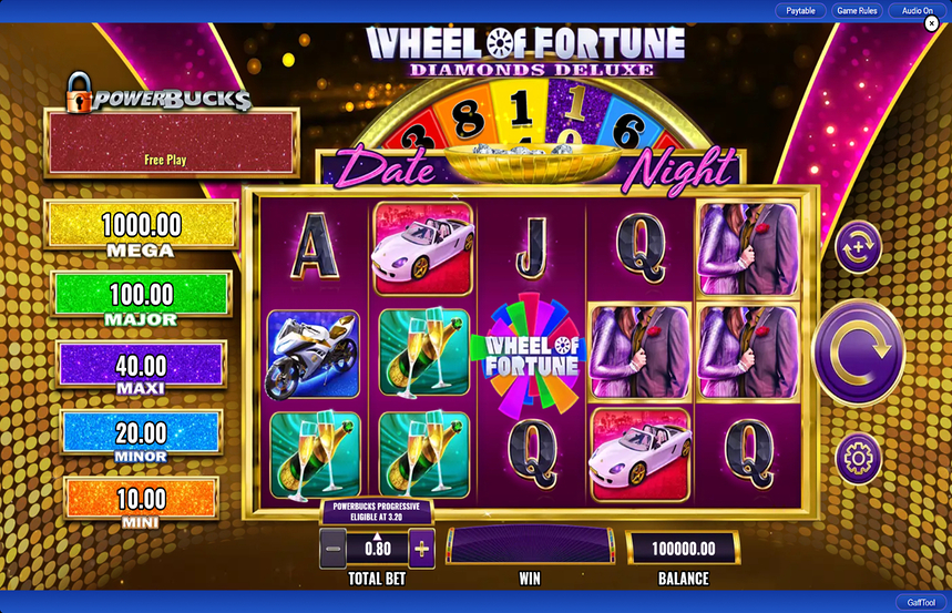 PowerBucks Wheel of Fortune Diamonds Deluxe Date Night