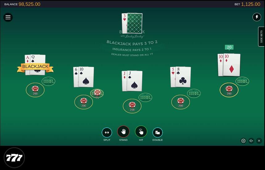 Premier Blackjack with Lucky Lucky