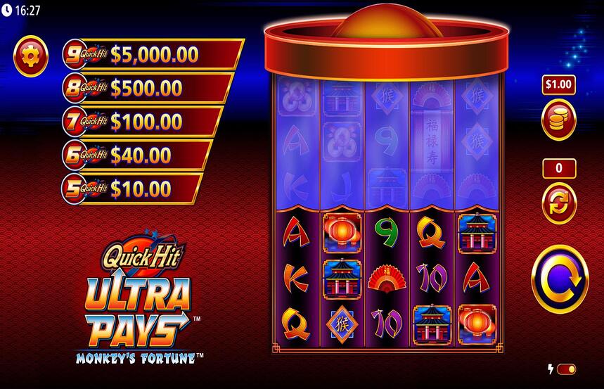 Quick Hit Ultra Pays Monkeys Fortune