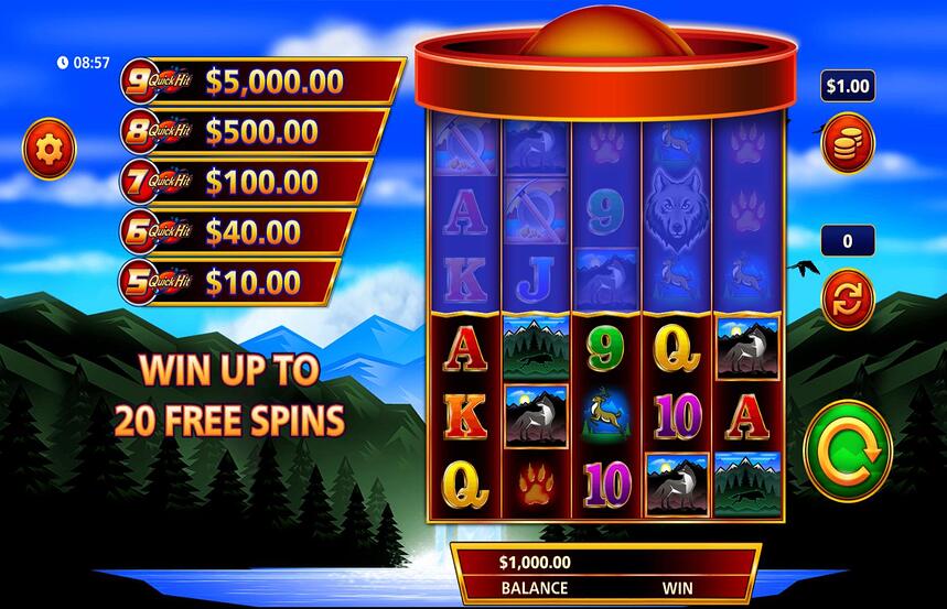 Quick Hit Ultra Pays Wolf Mountain