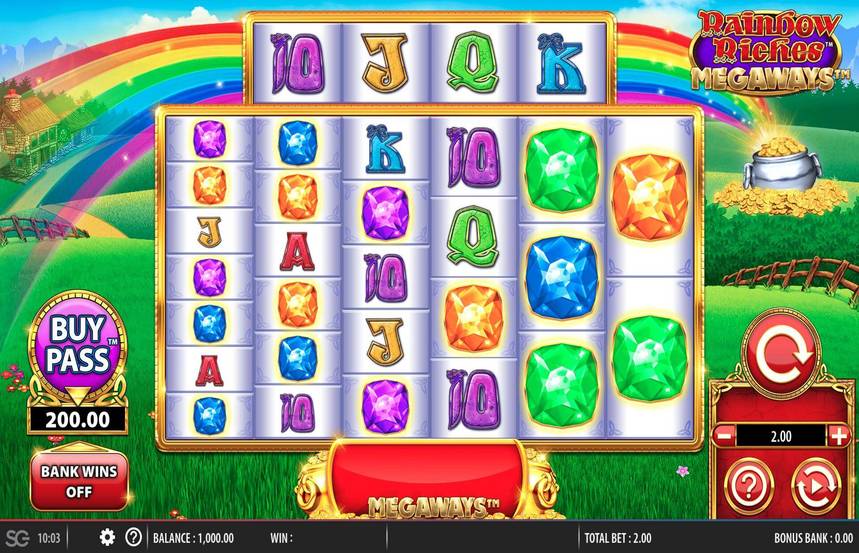 Rainbow Riches Megaways Buy Pass