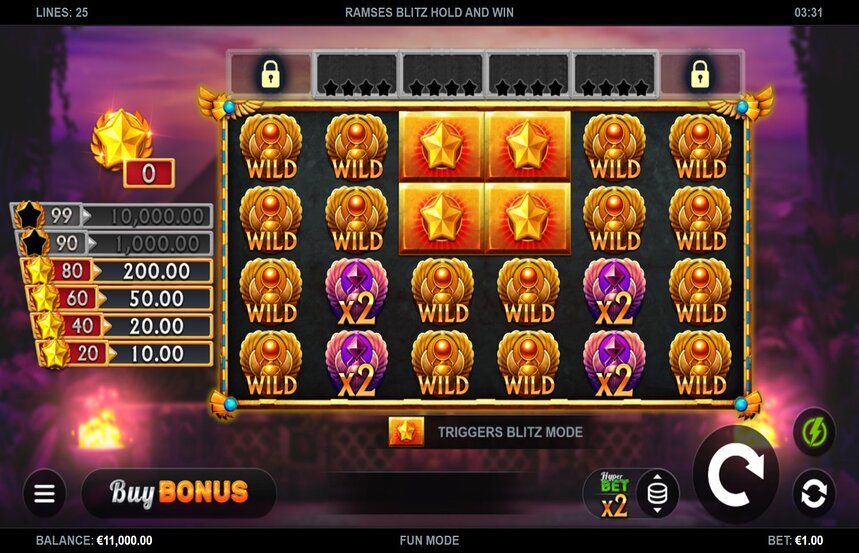 Ramses Blitz Hold and Win