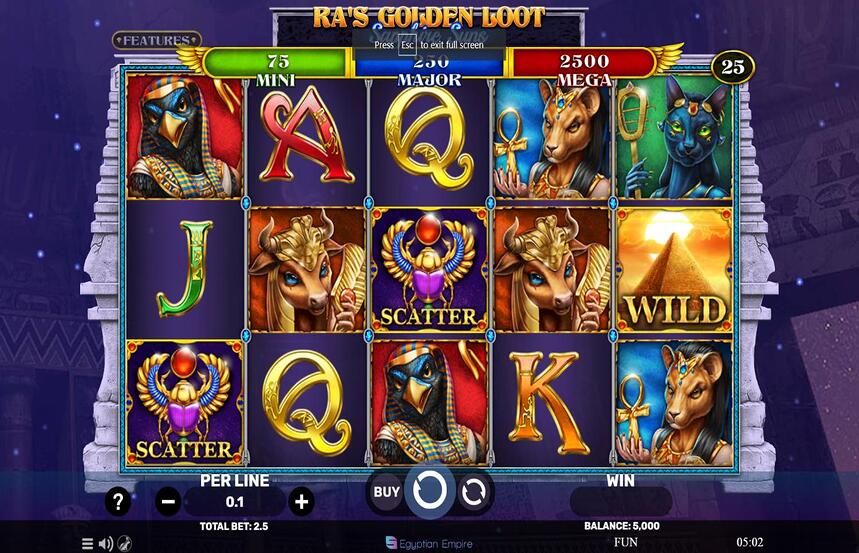 Ras Golden Loot Sapphire Suns