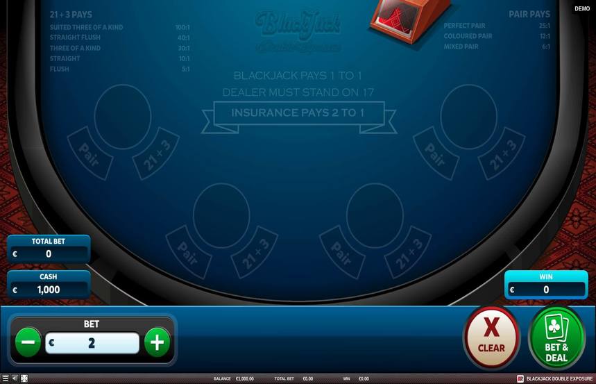 Red Rake Gaming Blackjack Double Exposure