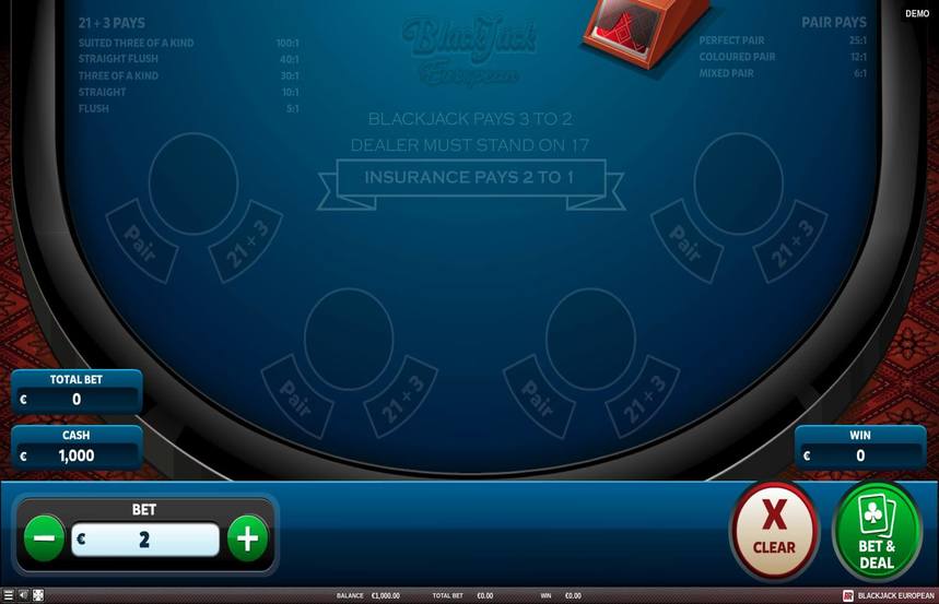 Red Rake Gaming Blackjack European