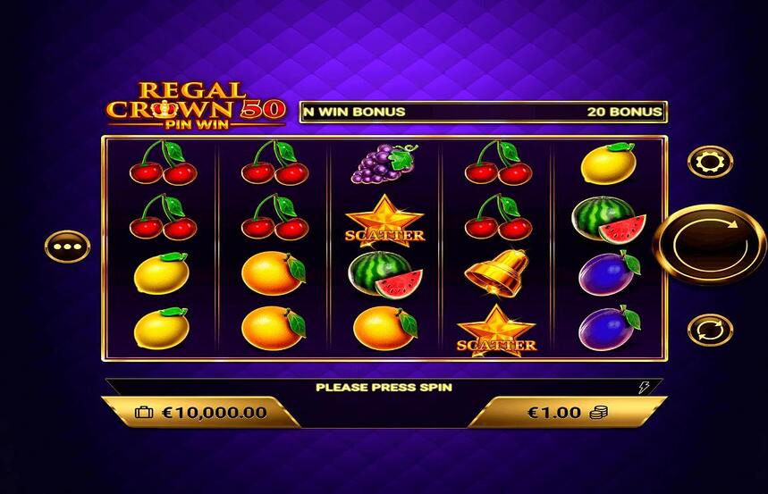 Regal Crown 50 Pin Win