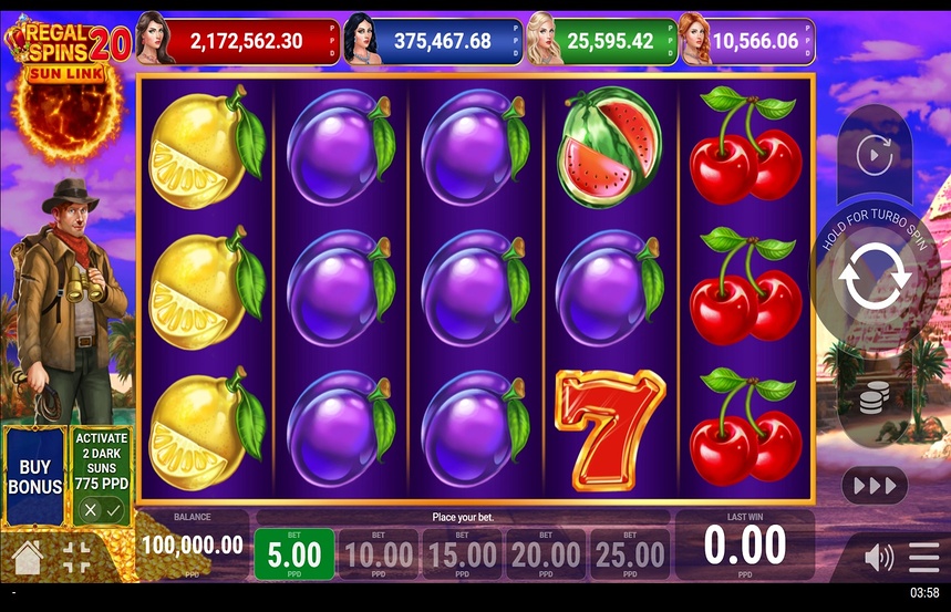 Regal Spins 20 Sun Link