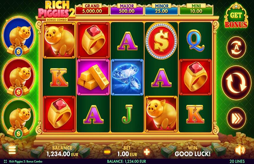 Rich Piggies 2 Bonus Combo