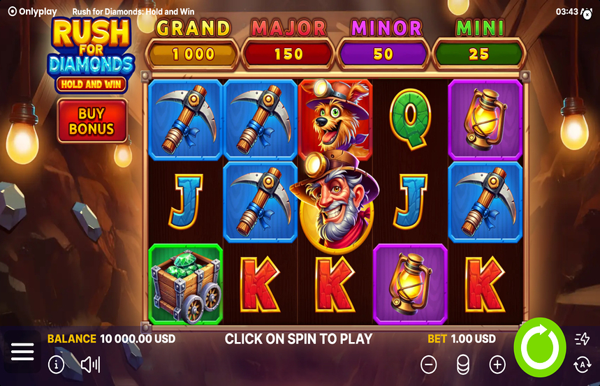 Rush For Diamonds Hold and Win