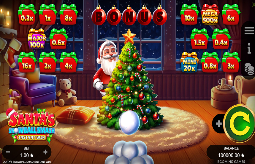 Santas Snowball Smash Instant Win